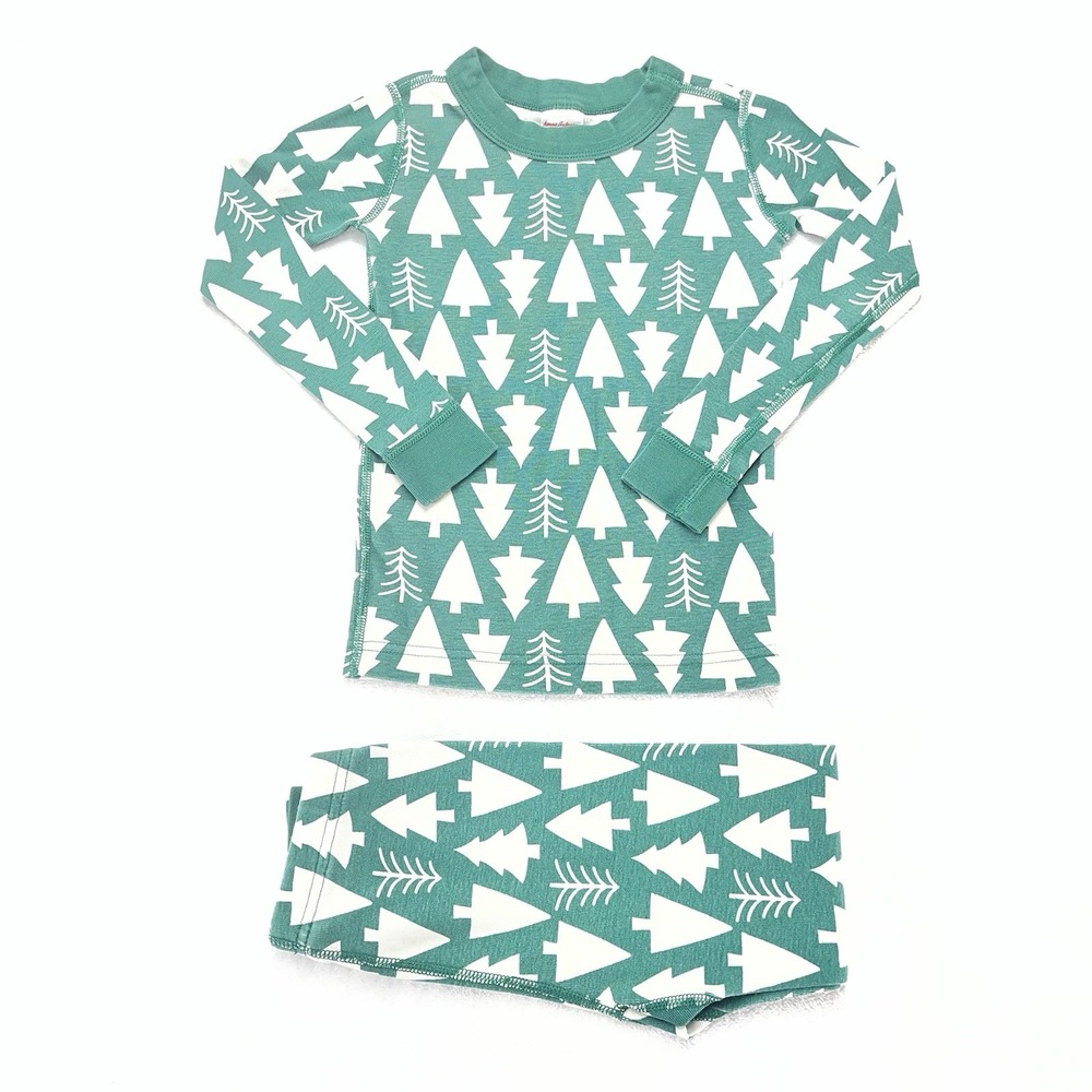 Hanna Andersson Organic Cotton Pajamas Unisex 5 Christmas Trees Holiday Cozy